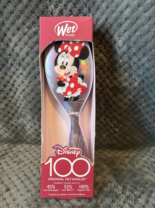 Minnie Mouse Disney 100 Wet Brush Original Detangler Ltd Edition ~New in Box~