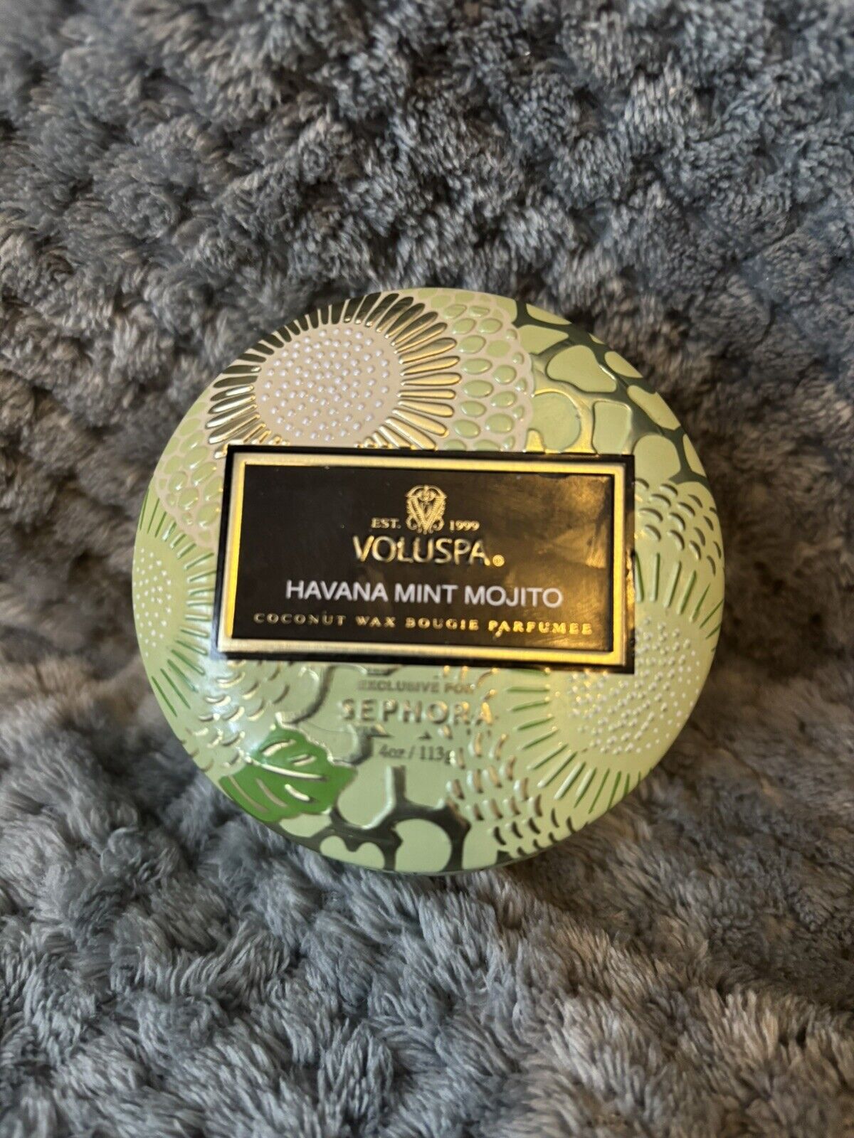 Voluspa for Sephora Havana Mint Mojito 4oz. Luxe Coconut Wax Tin Candle ~New~