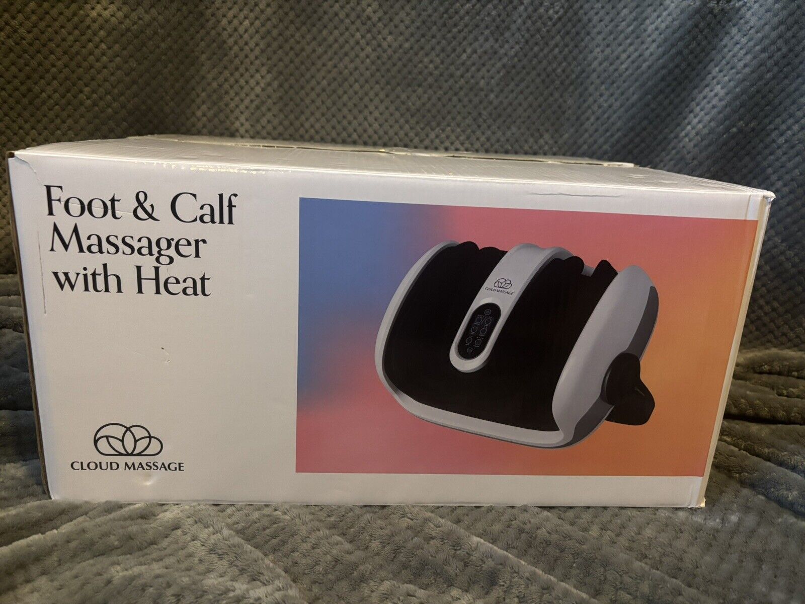 Cloud Massage Shiatsu Foot and Calf Massager with Heat, Color White ~New in Box~