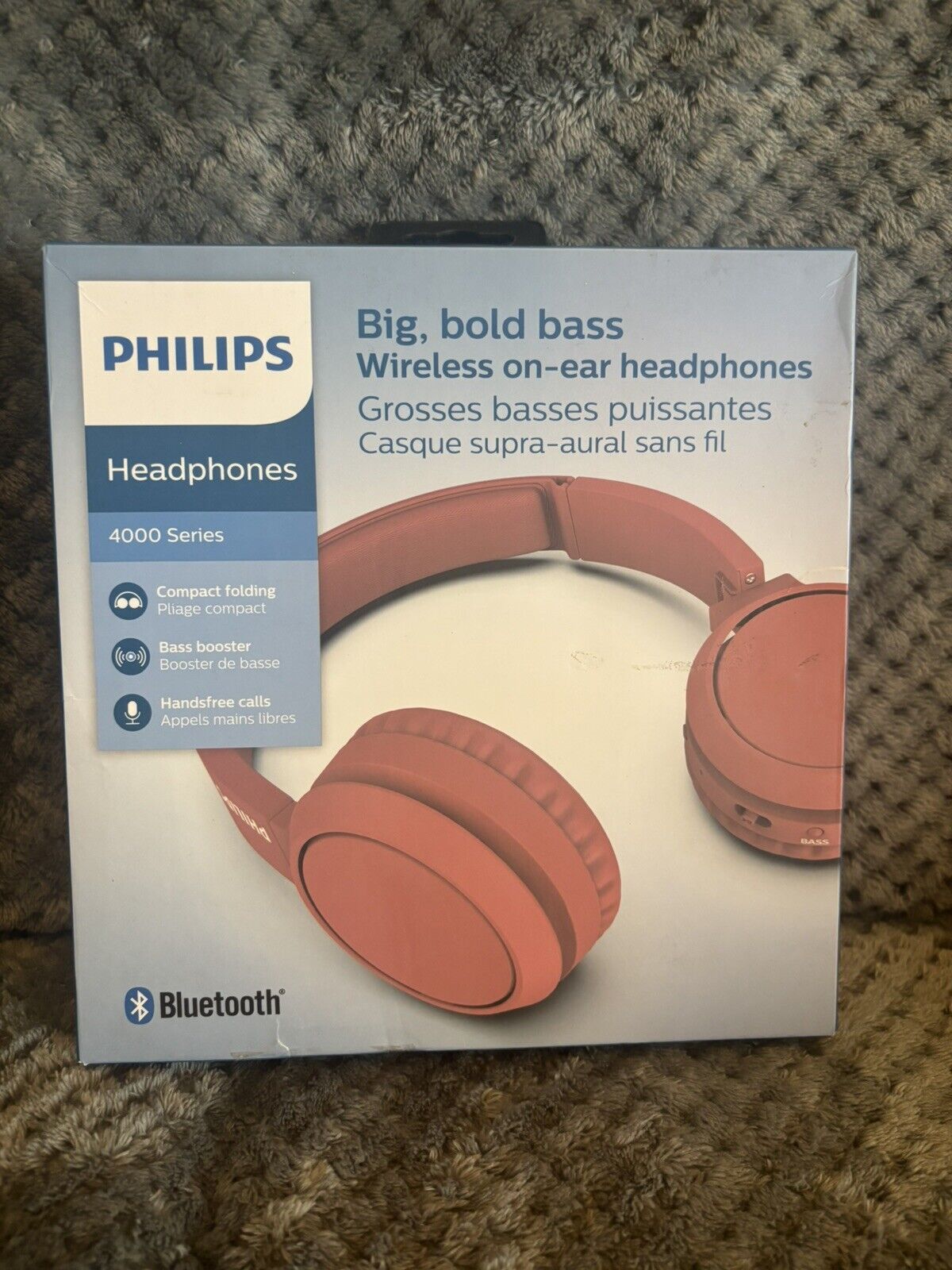 PHILIPS HEADPHONES~SERIES 4000~BLUETOOTH~PINK~NEW IN BOX/SEALED