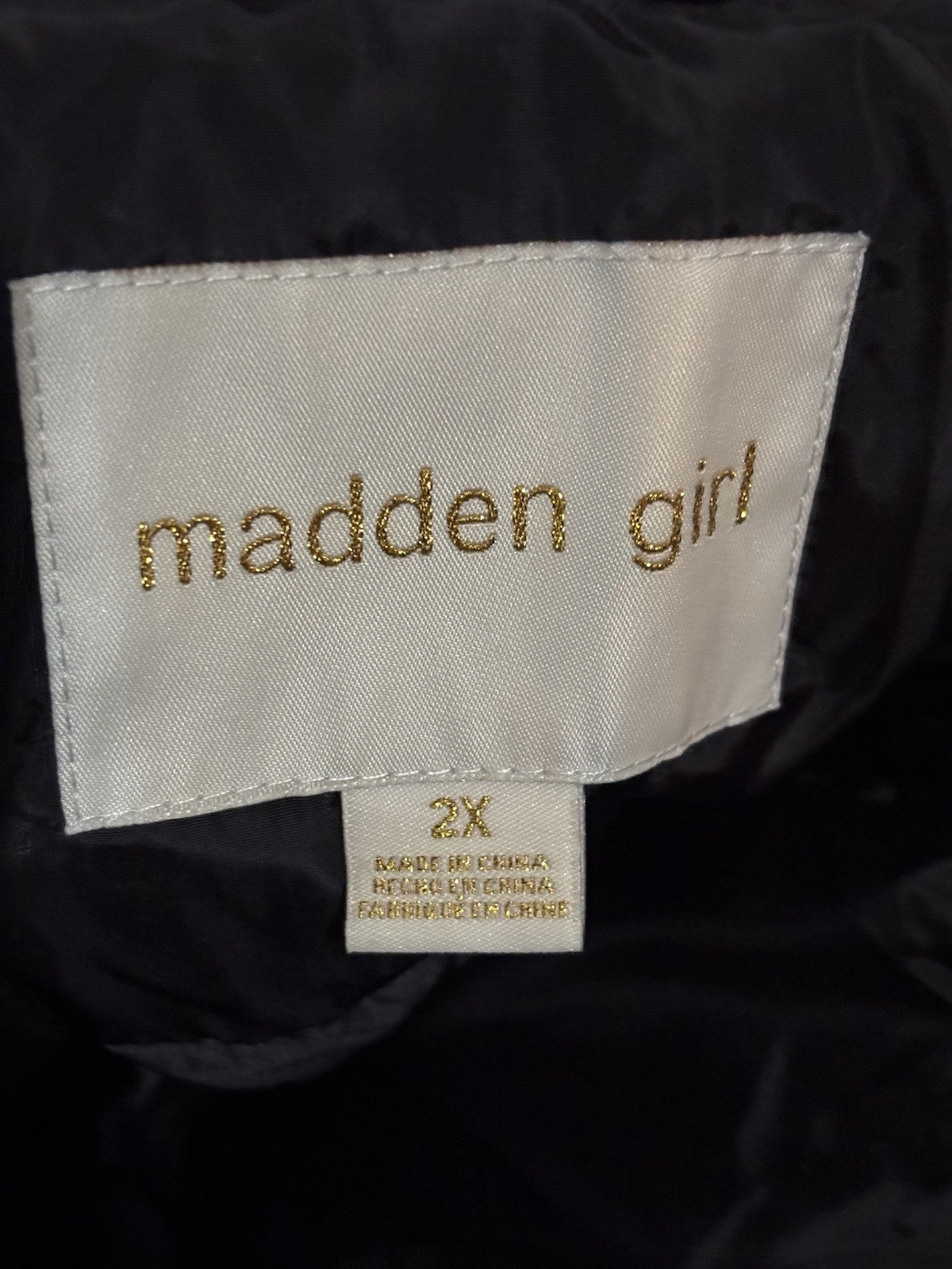 Madden Girl Hooded Full Length Winter Coat, Women's Size 2X, Black, Lined, ~NWT~