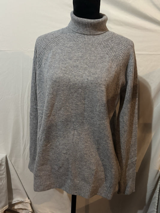 Liny Xin 100% Superfine Mering Wool Sweater, Ladies Size XL, Lt Grey, New w/Tags