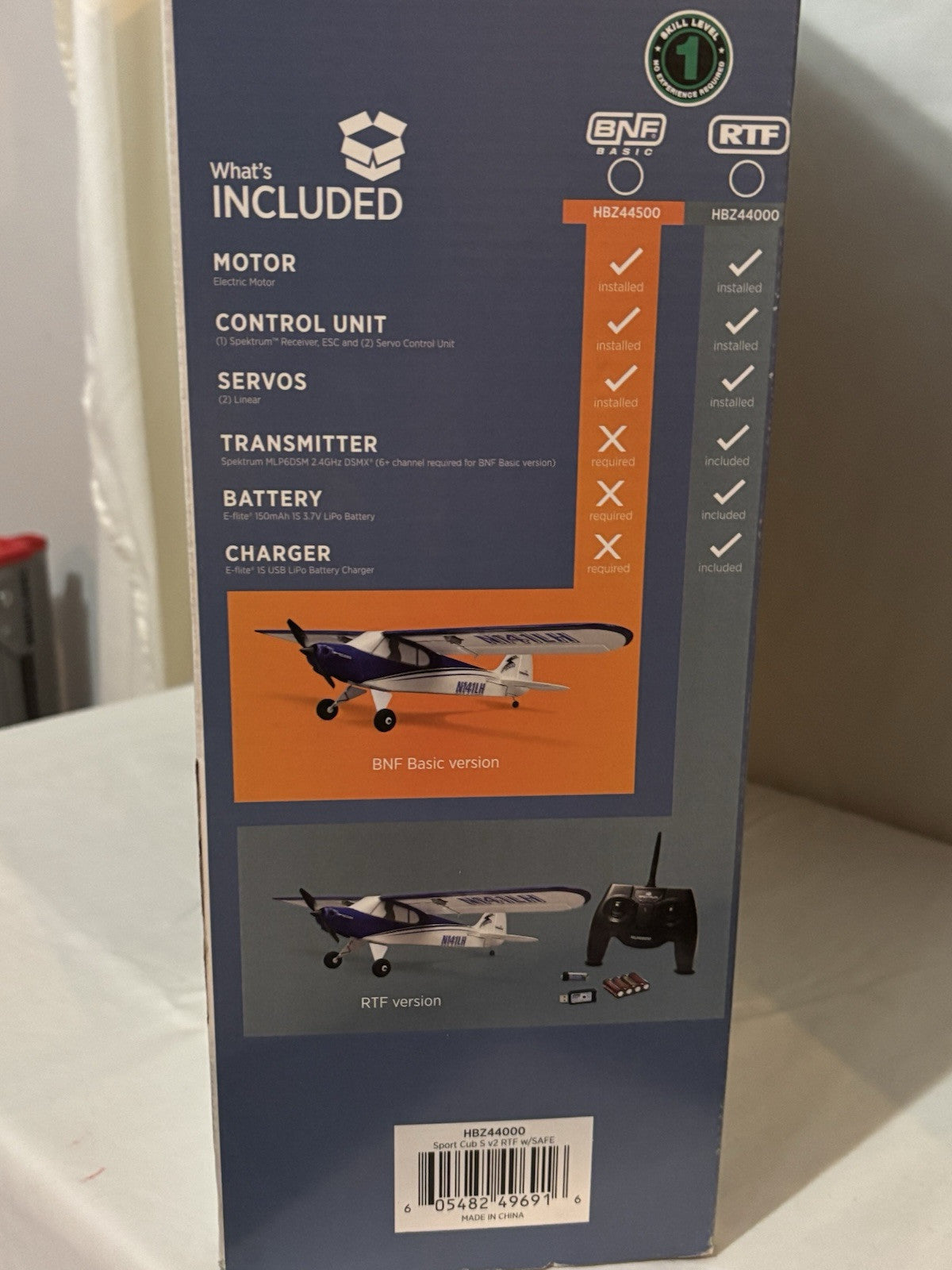 Hobby Zone Sport Cub S RC Airplane, Ready to Fly, 24.3"x16.3", Blue/White ~NEW~