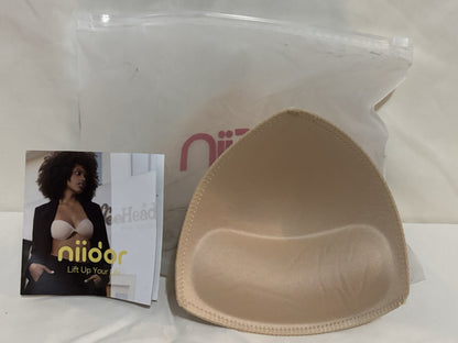 Niidor breast enhancers- Bra inserts. Reusable Padded, Nude Color, 6 Pack, ~NEW~